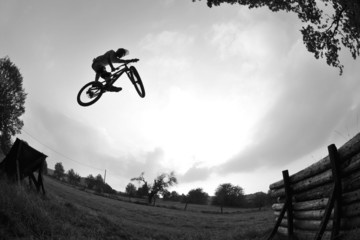 bike jump silhouette - 38311025