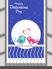 love birds theme background for valentine day