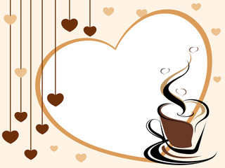 vector invite card for coffee