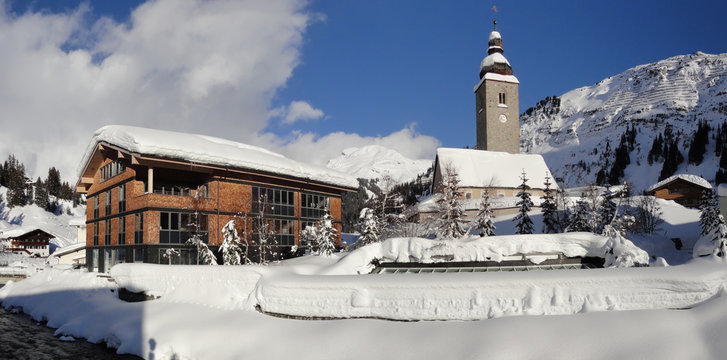 the mountain village of lech voralberg