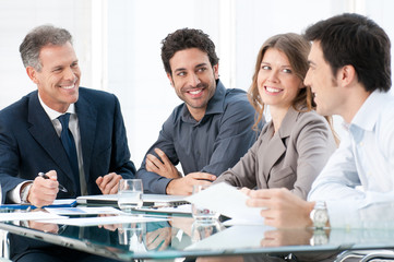 Business colleagues at work