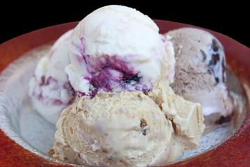 Four scoops of ice cream