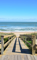 Obraz premium boardwalk to the beach st augustine beach florida usa