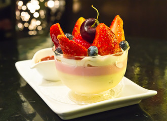 Fruit mousse cake