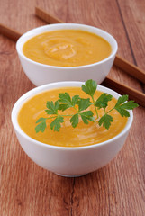 zuppa di carote e zucca - uno