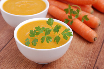 zuppa di carote e zucca - cinque
