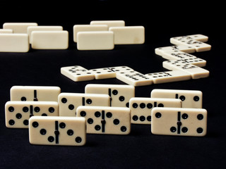 hand with domino