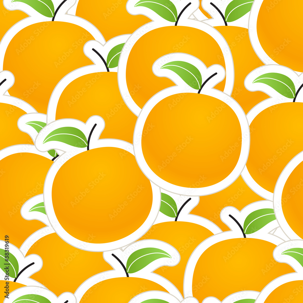 Poster group of oranges seamless background