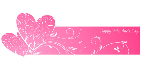 Pink valentine's banner