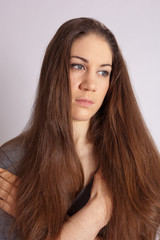 Naklejka premium Lange Haare