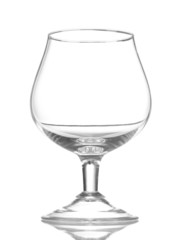 Empty glasses isolated on white
