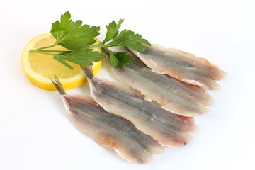 filetti di acciughe con limone e prezzemolo