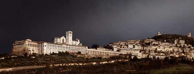 Assisi, panorama - obrazy, fototapety, plakaty