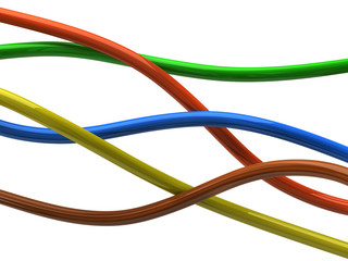 Colorful electric wires