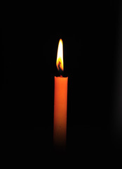 Candle, Isolated On Black Background