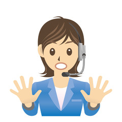 オペレーター 女 B 表情2 驚き