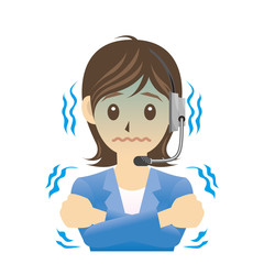 オペレーター 女 B 表情3 悪寒