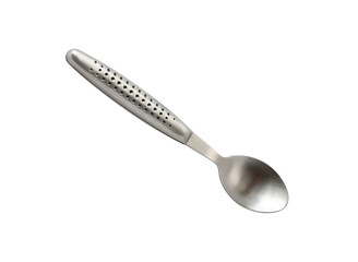 Metal Spoon On White