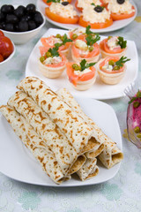 Pancakes on a plate