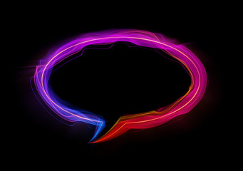 Shaped streaks of light - quote shape