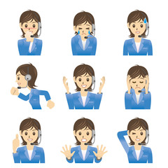 Fototapeta premium オペレーター 女 B 表情2