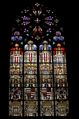 Stained glass window in Saint Gatien cathedral