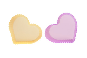 colorful hearts isolated on white