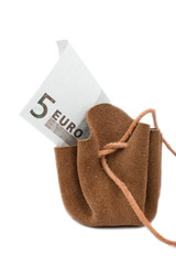 Naklejka premium Geldbörse mit Fünf Euro Schein