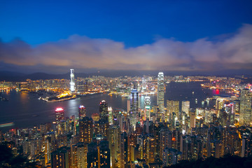 Fototapeta na wymiar hong kong night , modern city in asia