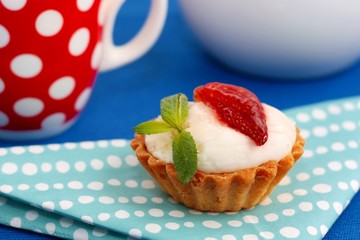 Strawberry and cream tart