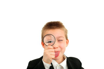 boy with loupe