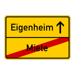 ortsschild miete eigenheim I
