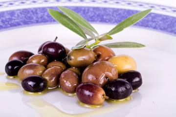 plate with olives