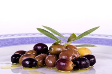 plate with olives