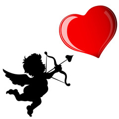 Naklejka na ściany i meble Cupid Serce docelowa