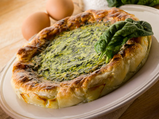 cake with ricotta and spinach