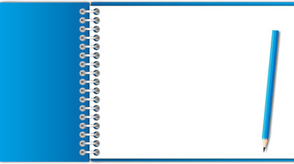 New paper page no line and pencil.