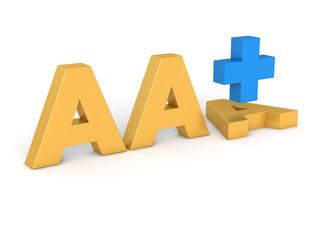 credit rating downgrade 3d render