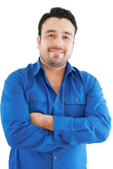 Handsome young man smiling.