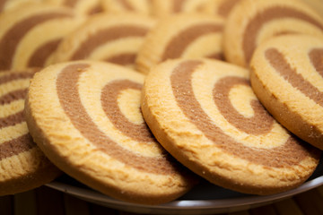 cookies in the form of spirals