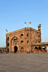 courtyard of Jama Masjid Mosque in Delhi