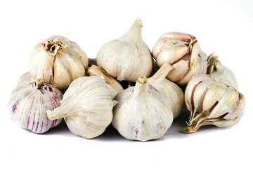 garlic on white