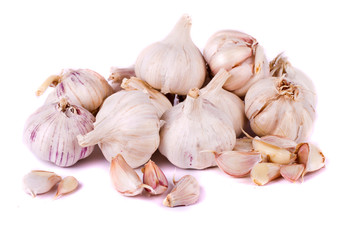 garlic on white