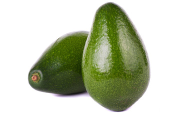 avocado fruits on white