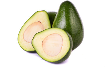 avocado fruits on white