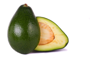 avocado fruits on white