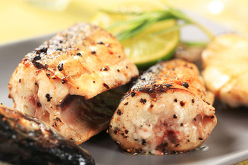 Pan fried mackerel