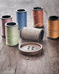 .Many bobbin of thread