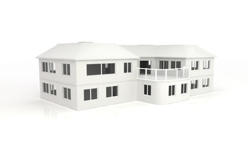 3 Etagen Villa mit Terrase weiss