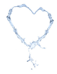 Obraz na płótnie Canvas Water heart isolated on white background